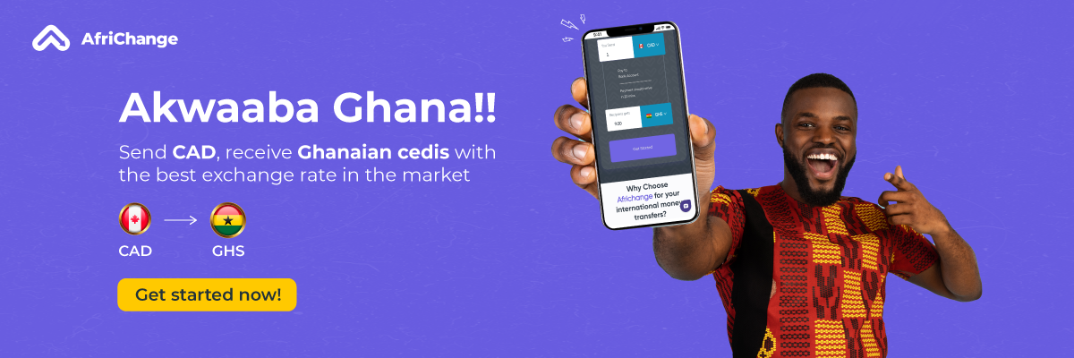 Send CAD, receive Ghanaian cedis at the best rates with Africhange