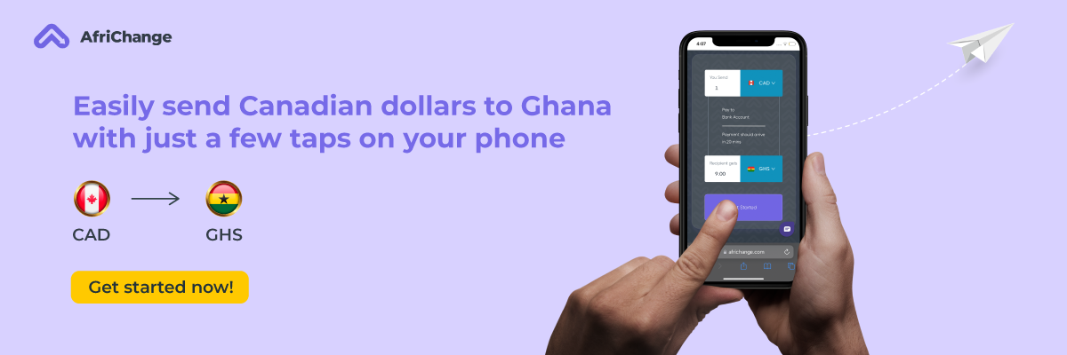 Send money from Canada to Ghana with a few clicks