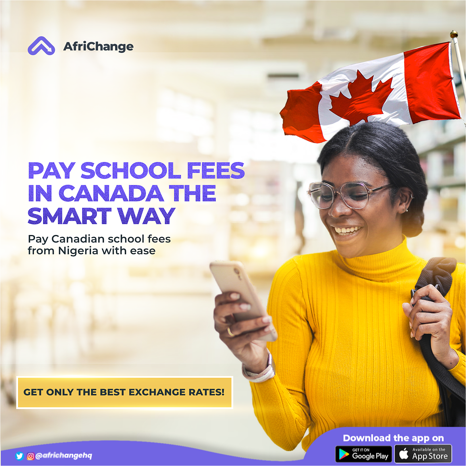 Pay Canadian tuition fees abroad from Nigeria with Africhange